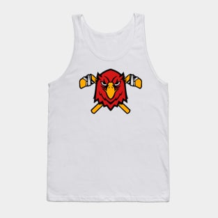 Red Falcon Hockey Sports Logo Tank Top